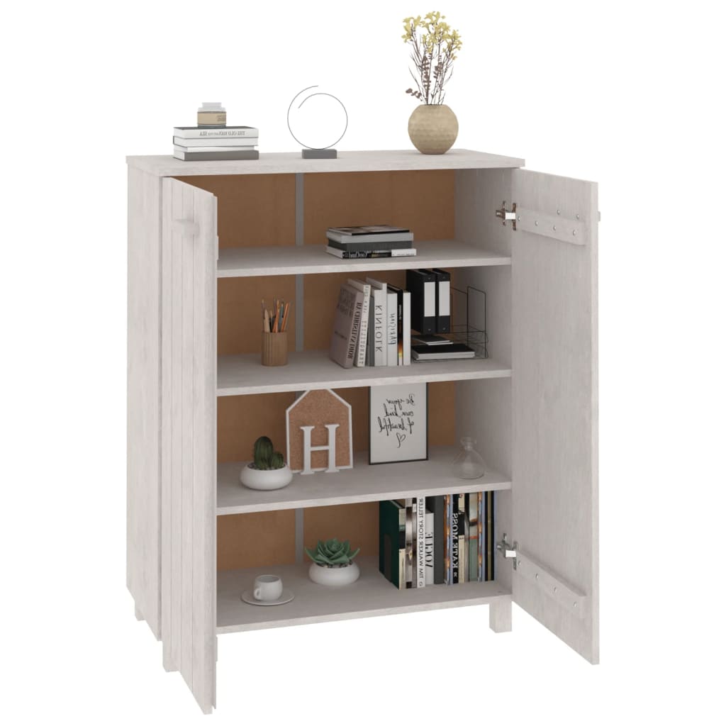 Skoskap HAMAR hvit 85x40x108 cm heltre furu