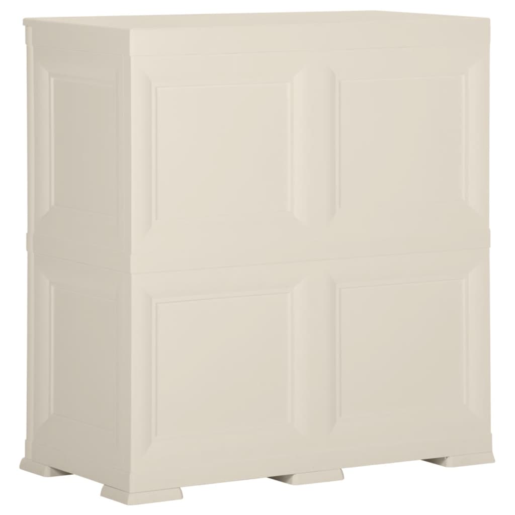Plastskap 79x43x85,5 cm tredesign vaniljeis