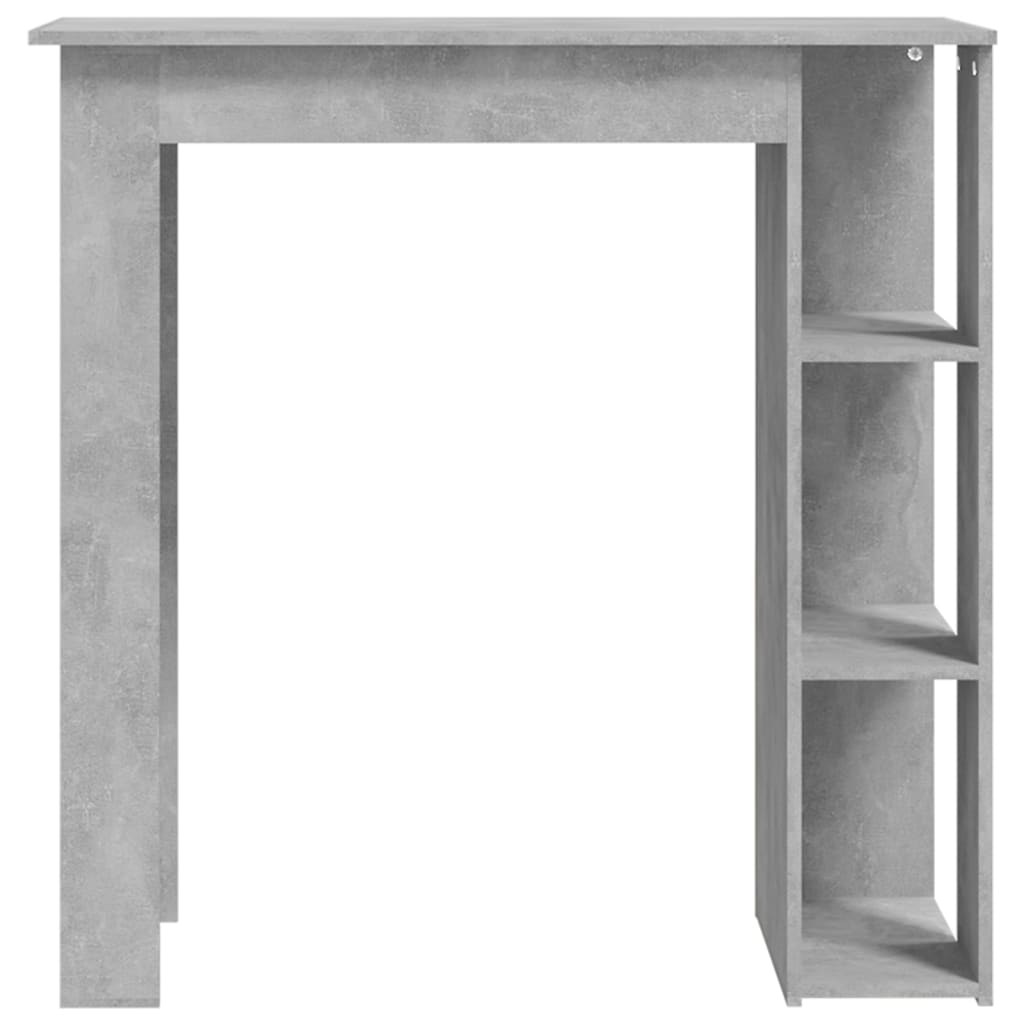 Barbord med hylle betonggrå 102x50x103,5 cm konstruert tre