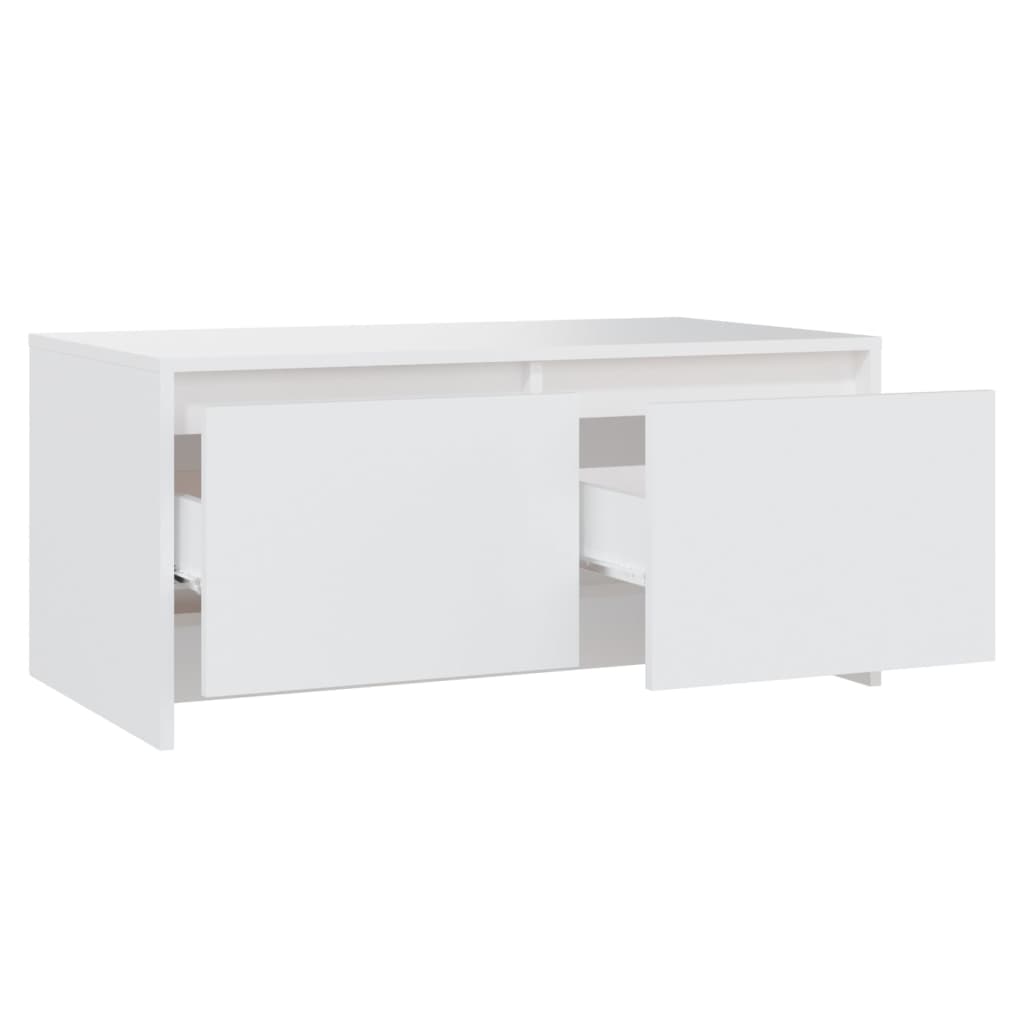 Salongbord hvit 90x50x41,5 cm konstruert tre