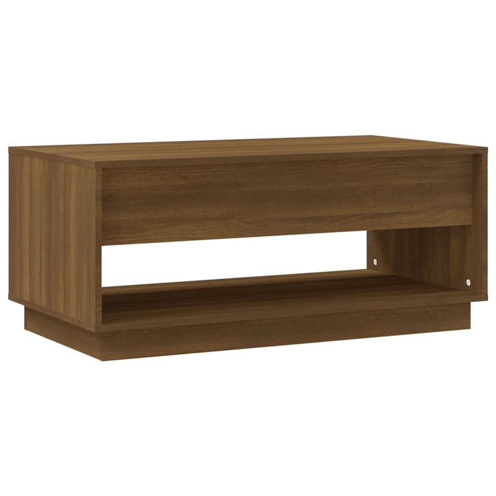 Salongbord brun eik 102,5x55x44 cm konstruert tre