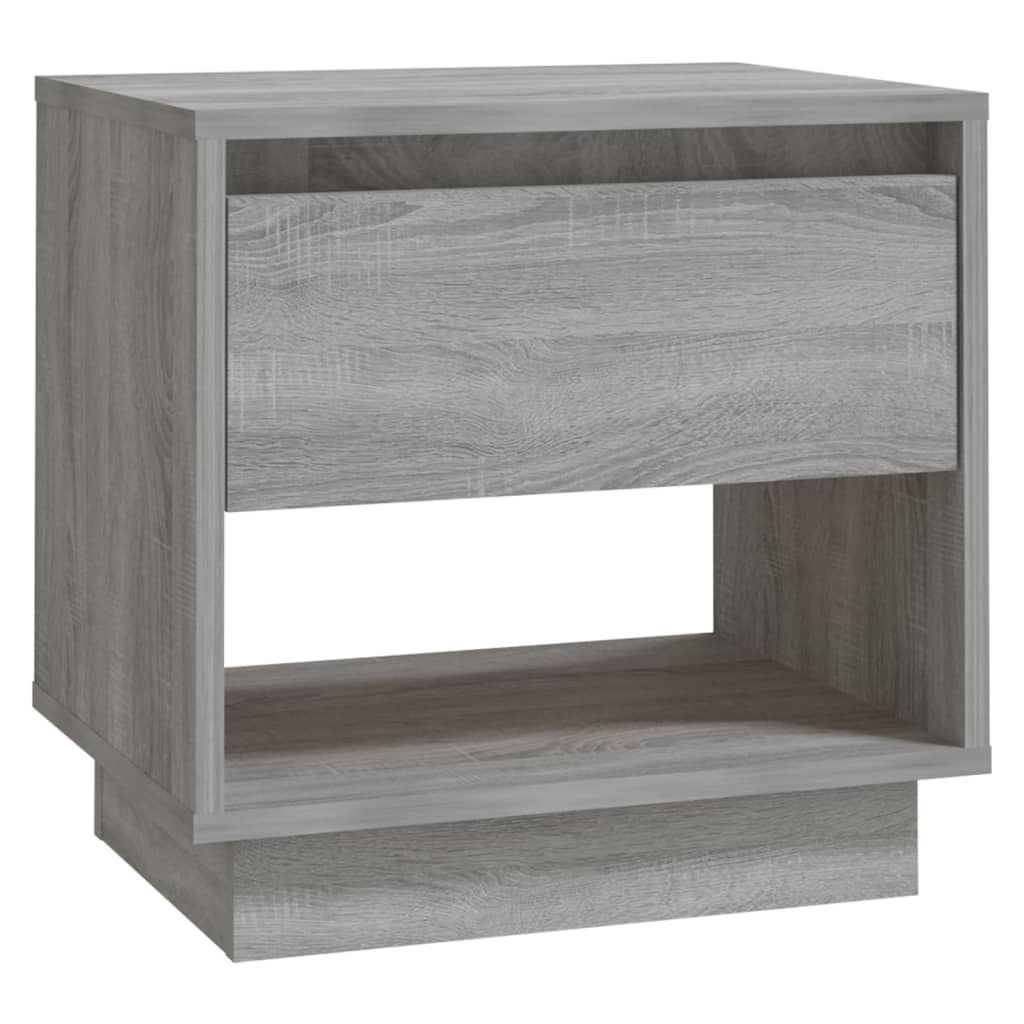 Nattbord 2 stk grå sonoma eik 45x34x44 cm konstruert tre