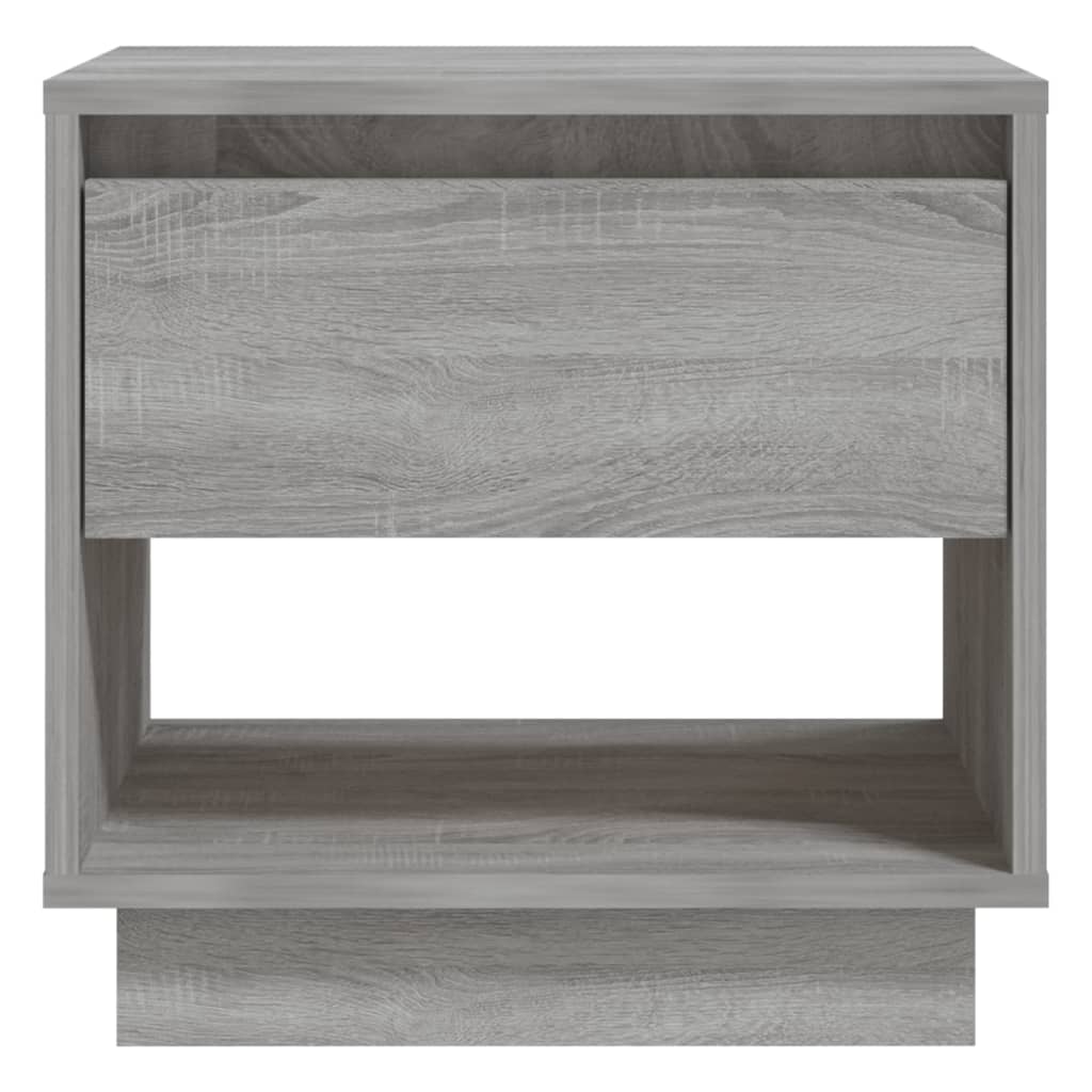 Nattbord 2 stk grå sonoma eik 45x34x44 cm konstruert tre