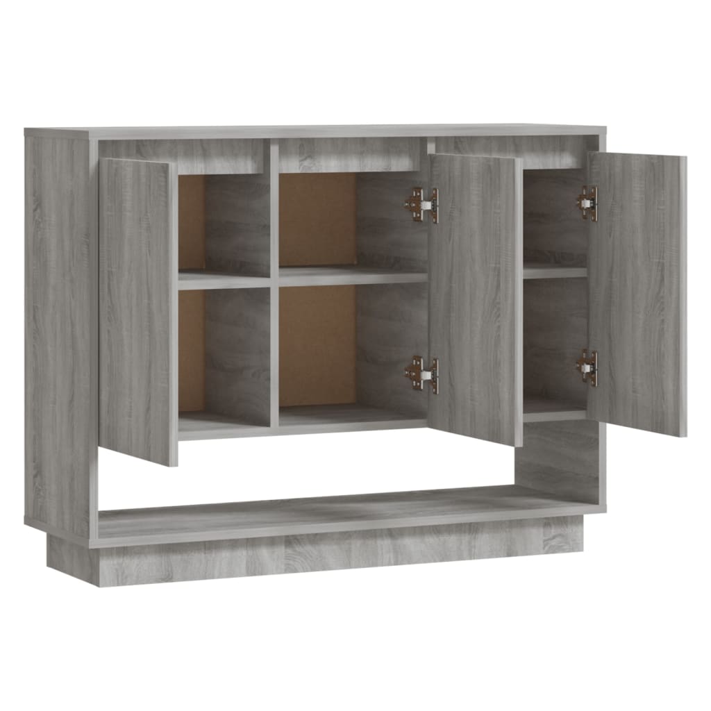 Skjenk grå sonoma eik 97x31x75 cm konstruert tre