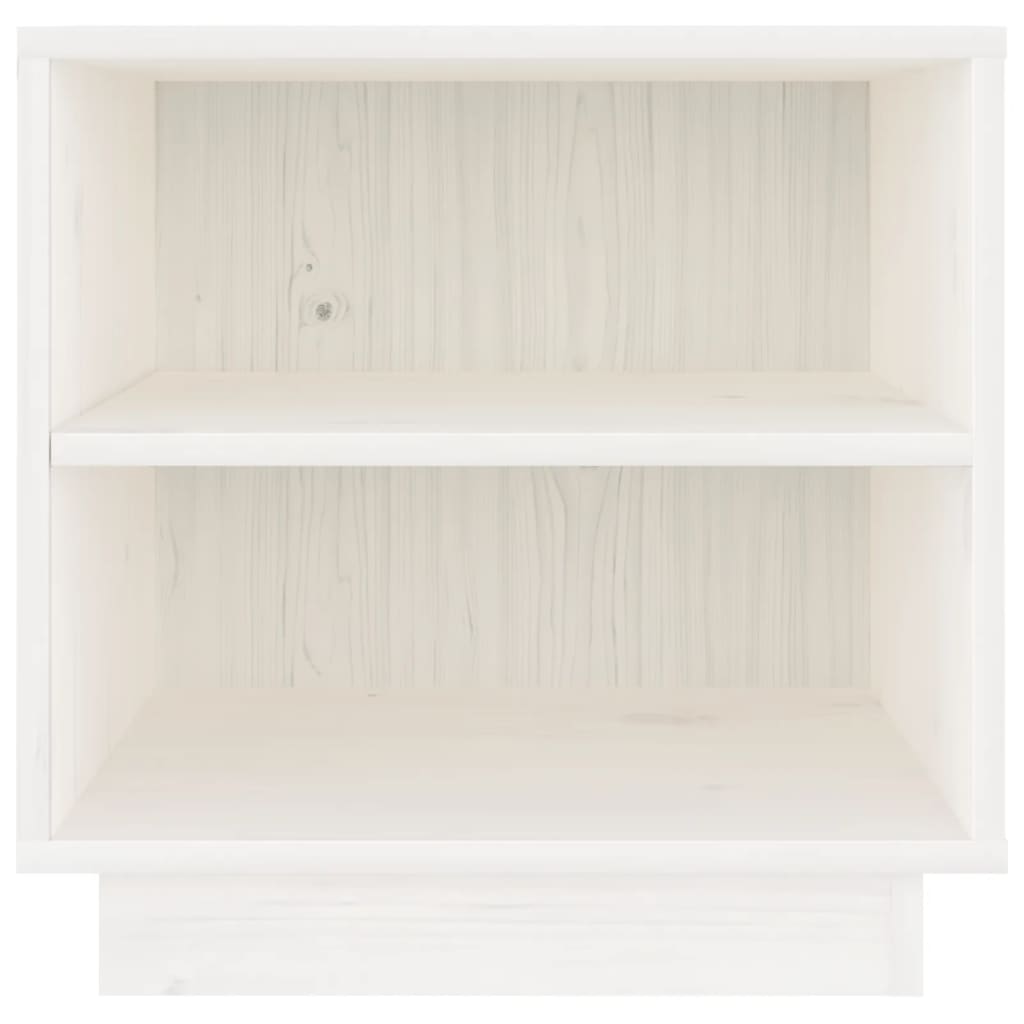 Nattbord 2 stk 40x34x40 cm heltre furu hvit