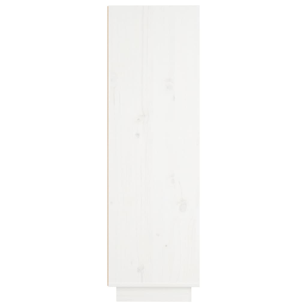 Highboard hvit 37x34x110 cm heltre furu