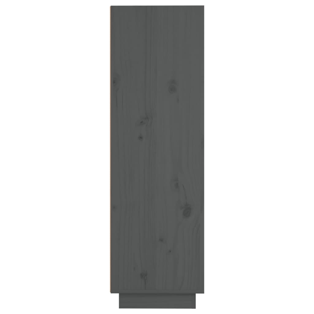 Highboard grå 37x34x110 cm heltre furu