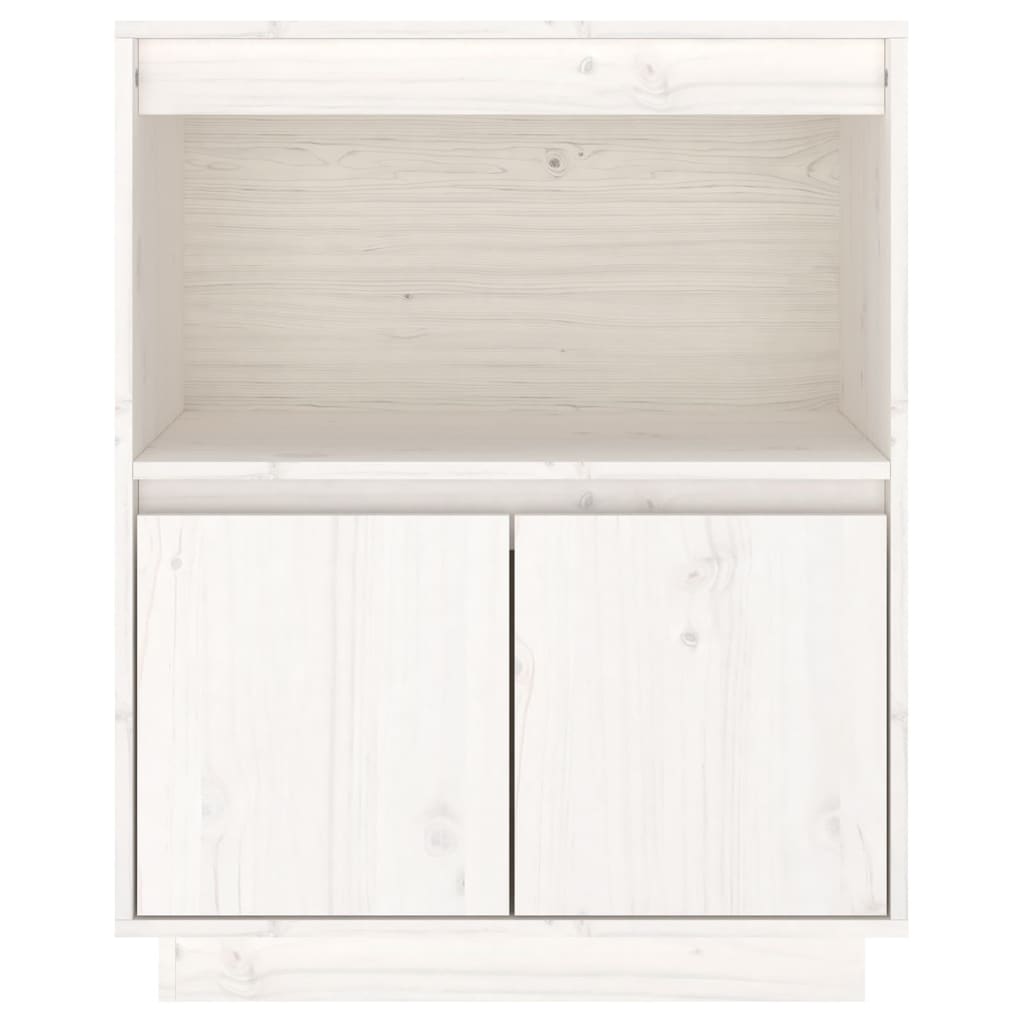 Skjenk hvit 60x34x75 cm heltre furu