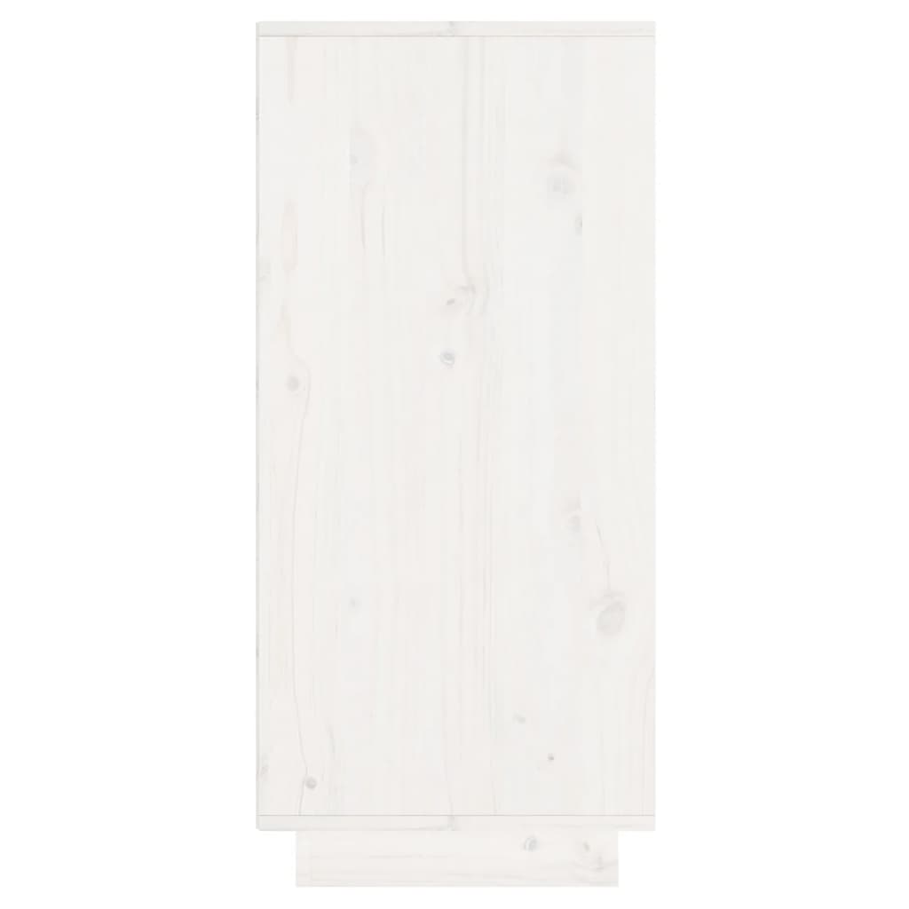 Skjenk hvit 60x34x75 cm heltre furu