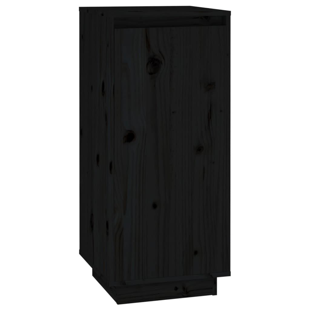 Skoskap svart 35x35x80 cm heltre furu