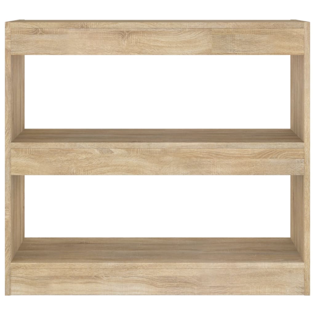 Bokhylle/romdeler sonoma eik 80x30x72 cm