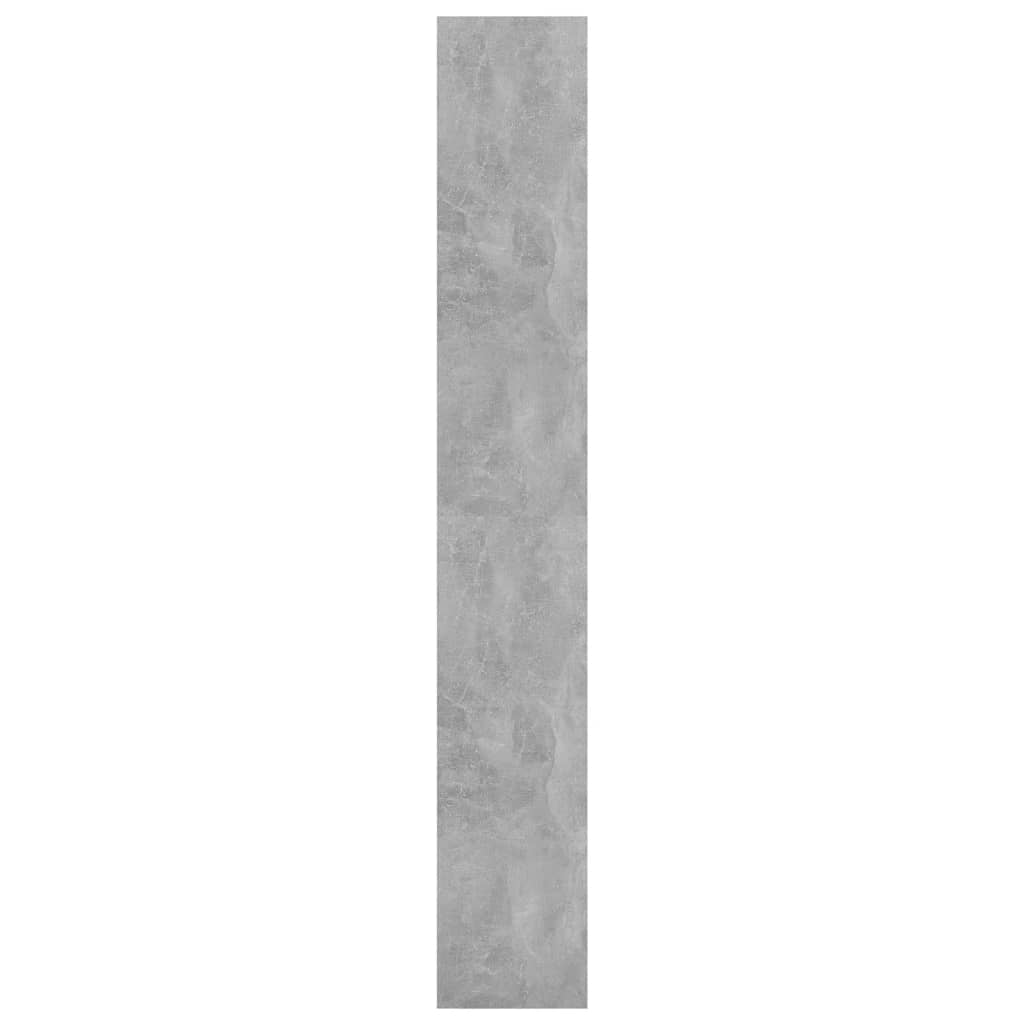 Bokhylle/romdeler betonggrå 80x30x198 cm konstruert tre