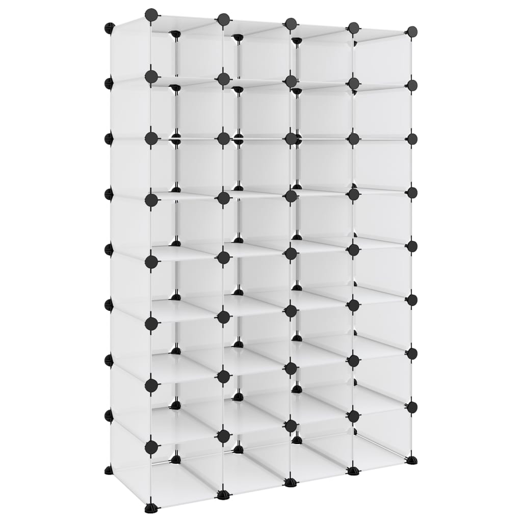 Skostativ gjennomsiktig 93x36,5x140 cm PP