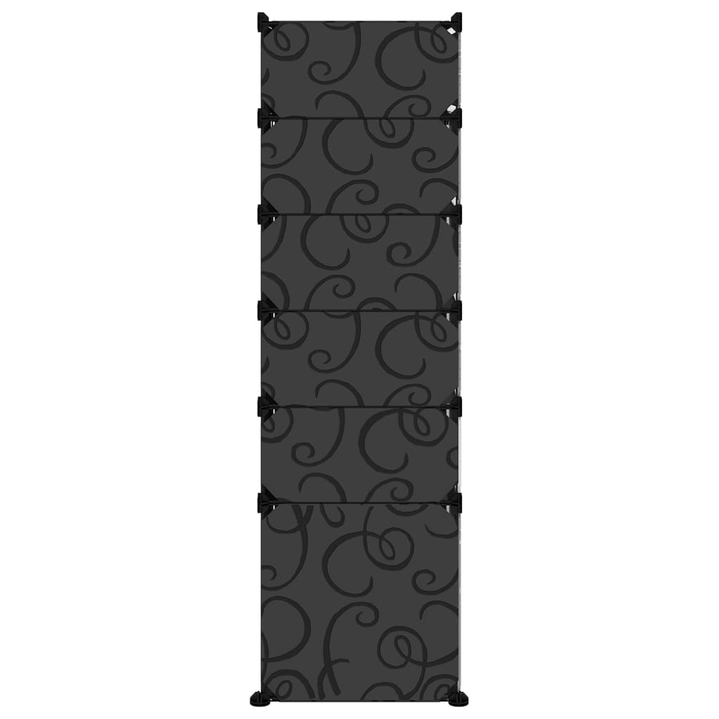 Skostativ svart 94x37x125 cm PP