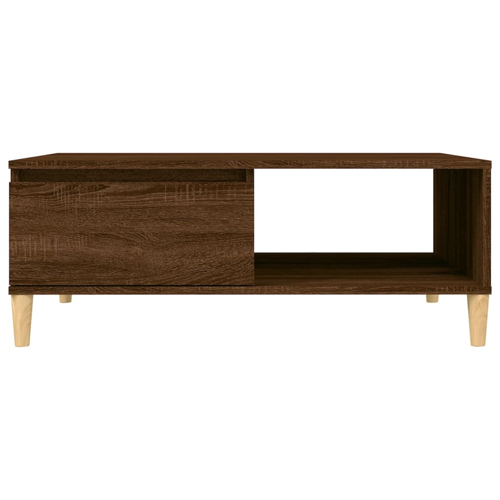 Salongbord brun eik 90x60x35 cm konstruert tre