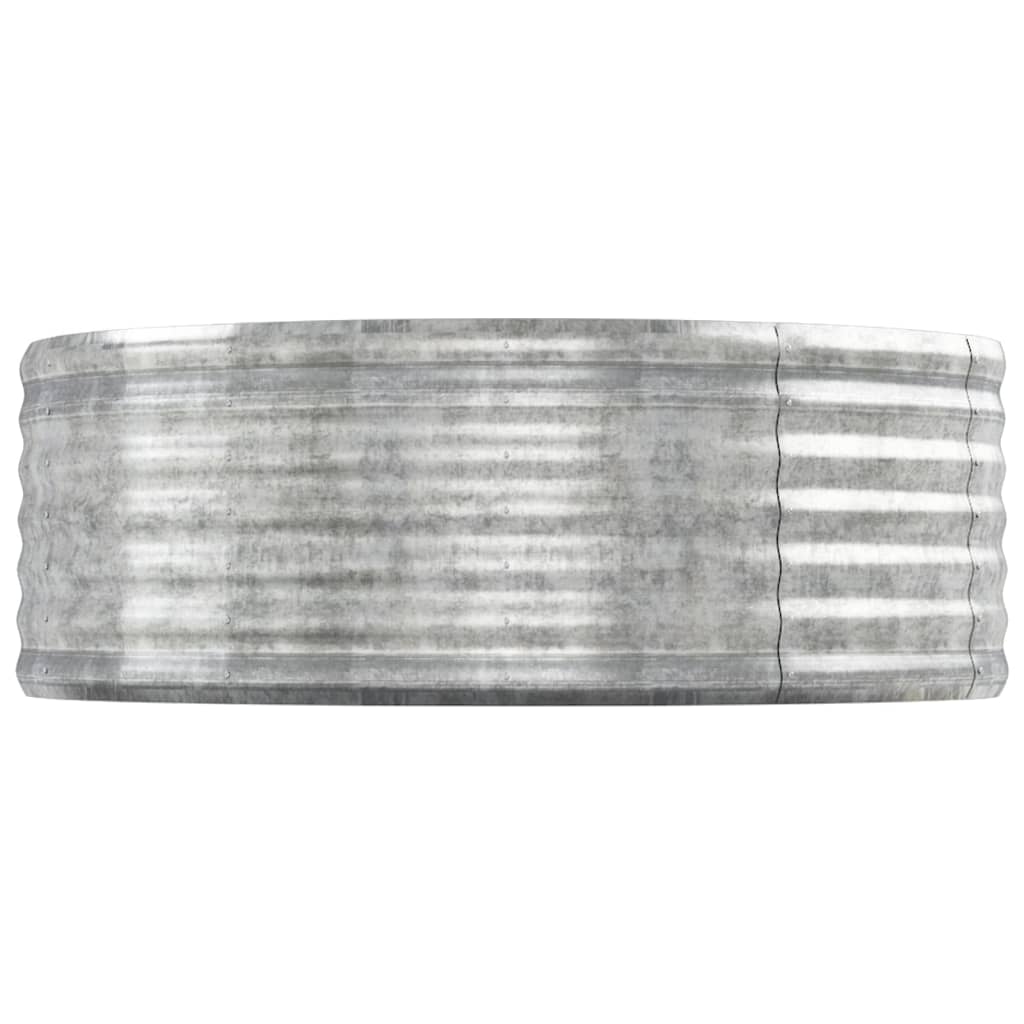 Høybed galvanisert stål 544x100x36 cm sølv