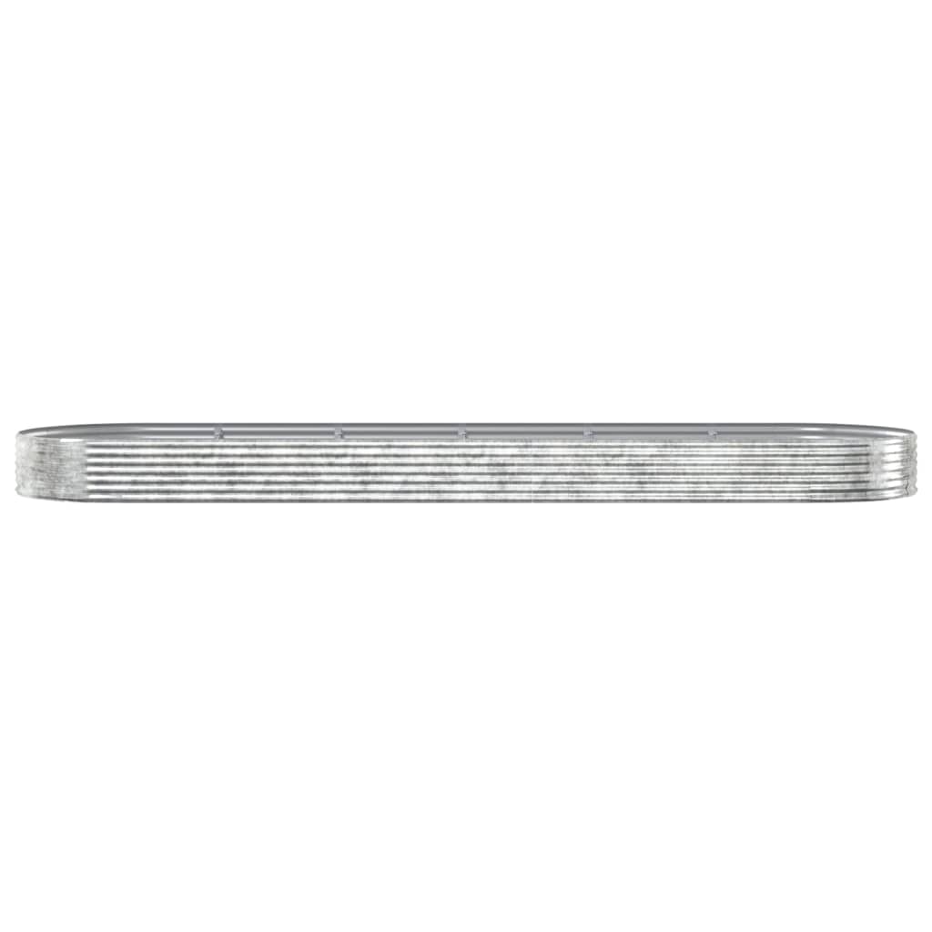 Høybed galvanisert stål 523x140x36cm sølv