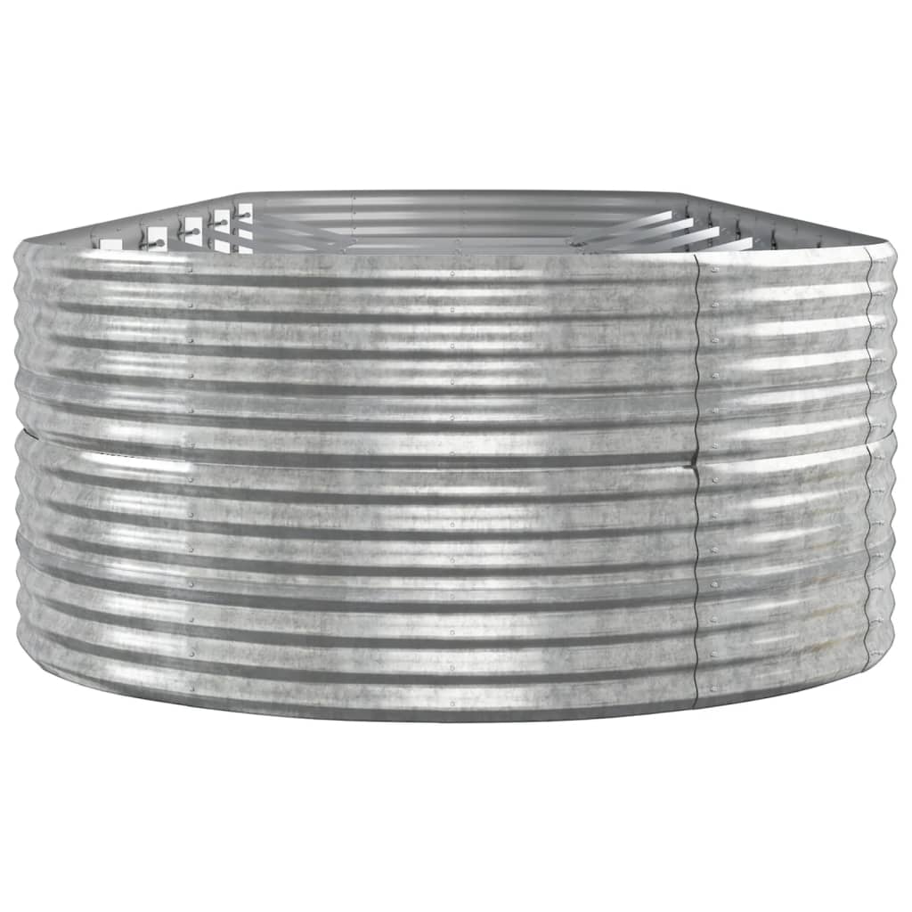 Høybed pulverlakkert stål 510x140x68 cm sølv