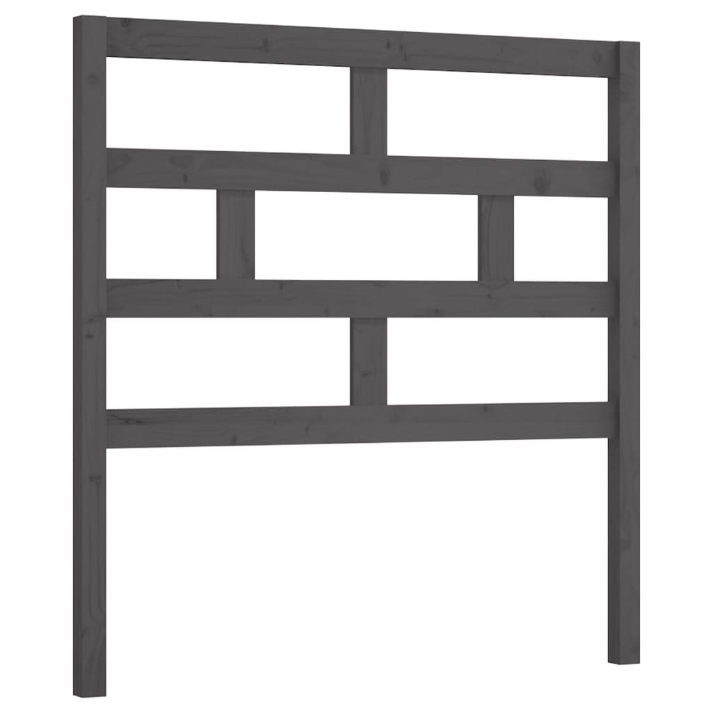 Sengegavl grå 81x4x100 cm heltre furu