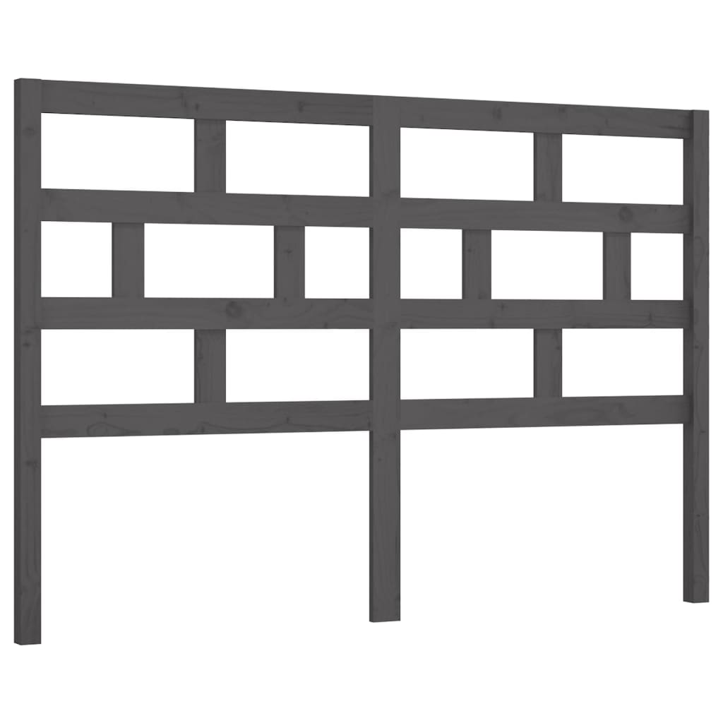 Sengegavl grå 156x4x100 cm heltre furu
