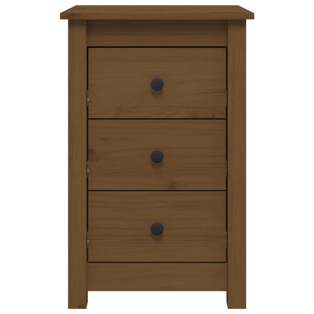 Nattbord 2 stk honningbrun 40x35x61 cm heltre furu