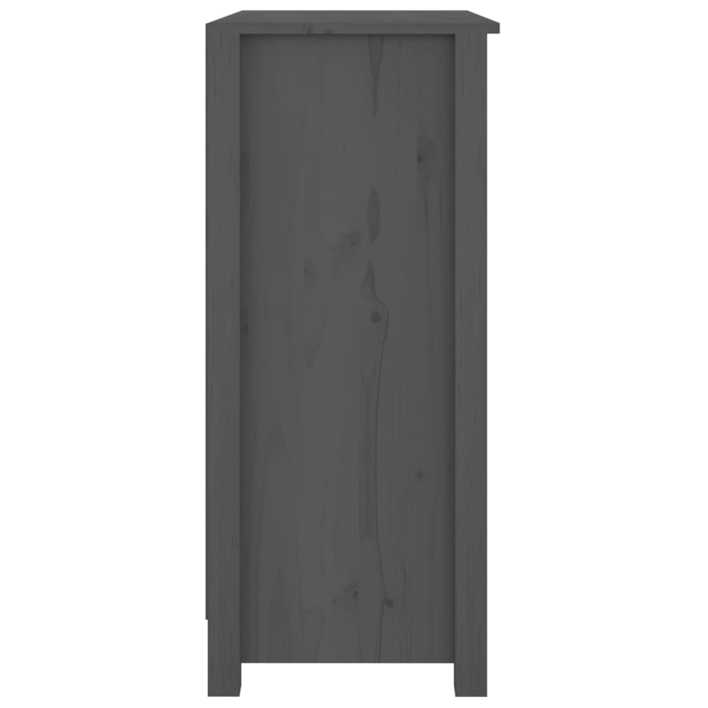 Skjenk grå 70x35x80 cm heltre furu