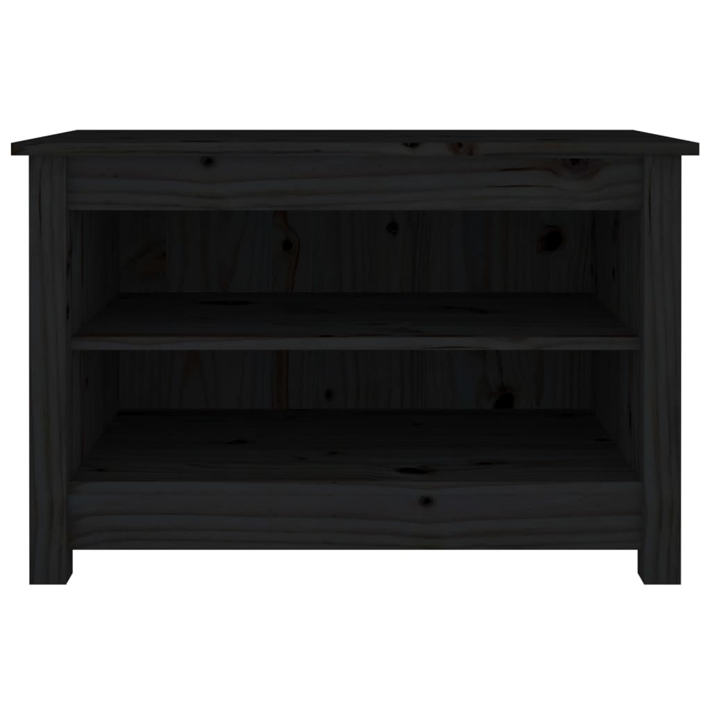 Skobenk svart 70x38x45,5 cm heltre furu