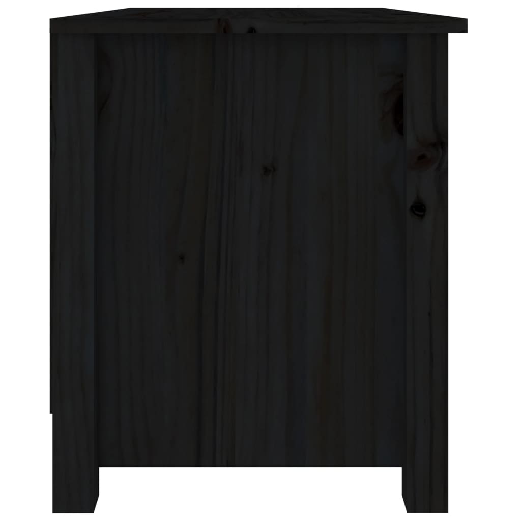 Skobenk svart 70x38x45,5 cm heltre furu