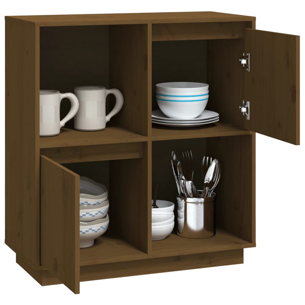 Skjenk honningbrun 74x35x80 heltre furu