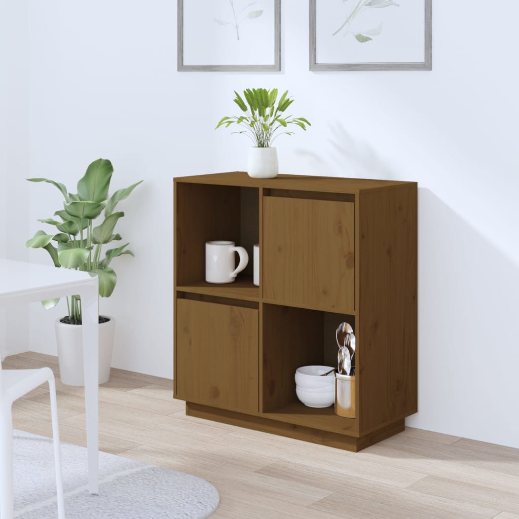 Skjenk honningbrun 74x35x80 heltre furu