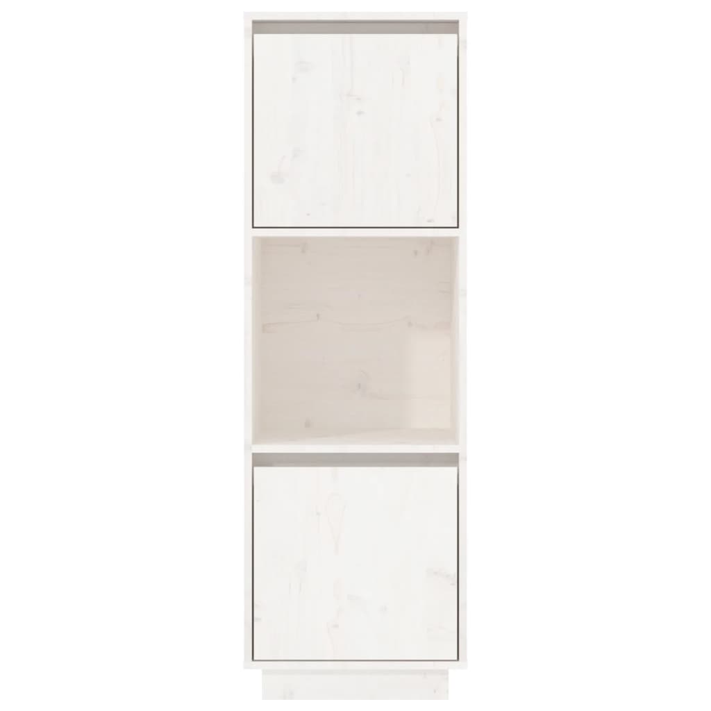 Highboard hvit 38x35x117 cm heltre furu
