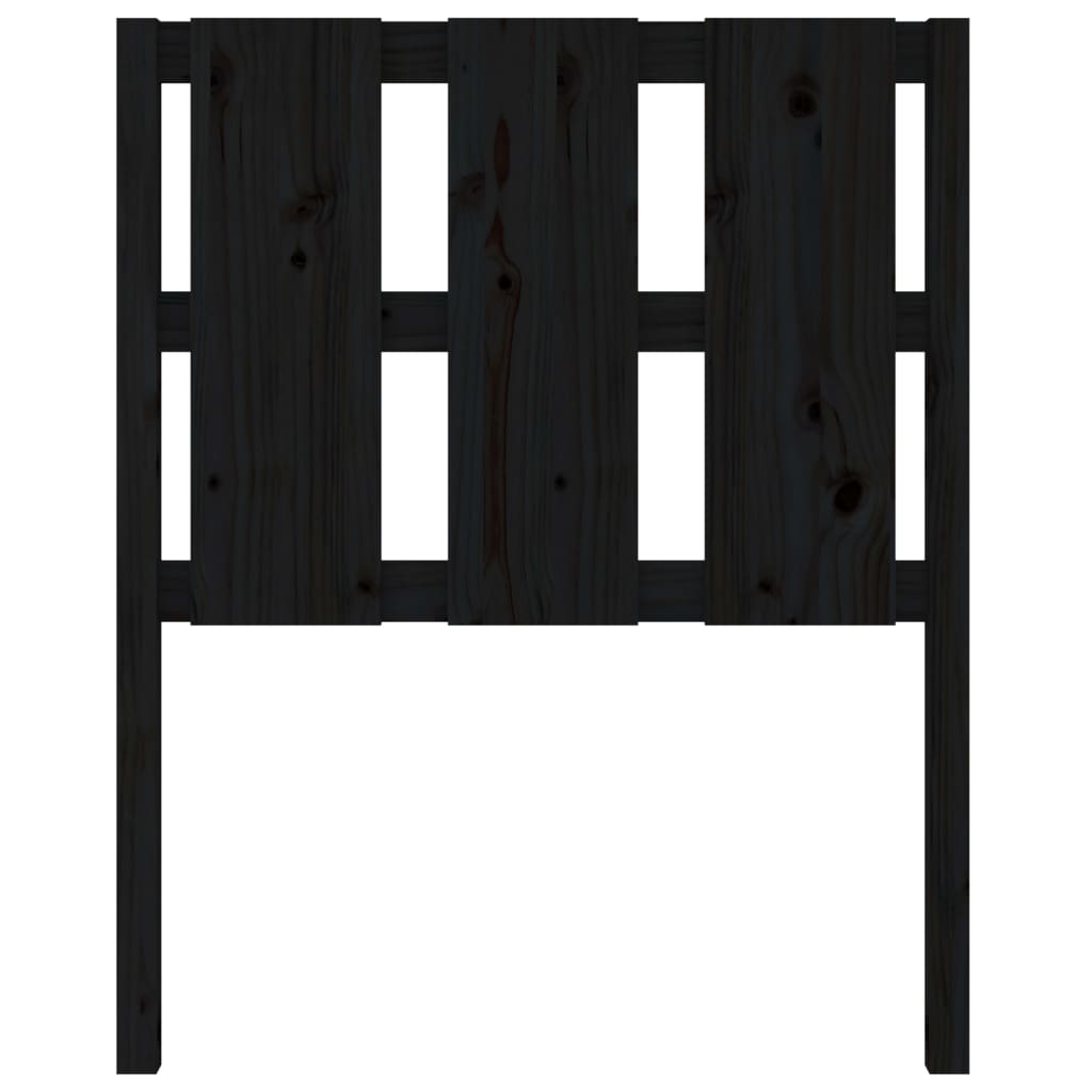 Sengegavl svart 80,5x4x100 cm heltre furu