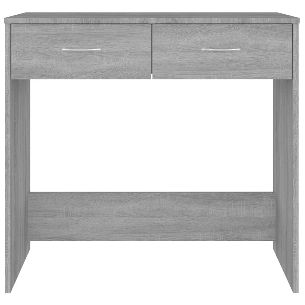 Skrivebord grå sonoma 80x40x75 cm konstruert tre
