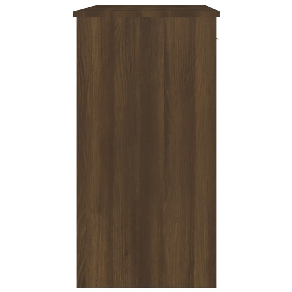 Skrivebord brun eik 80x40x75 cm konstruert tre