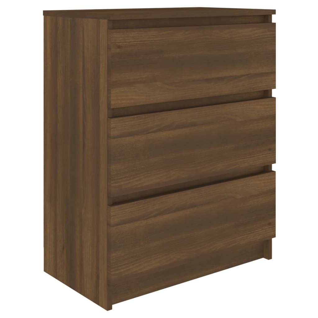 Skjenk brun eik 60x35x76 cm konstruert tre