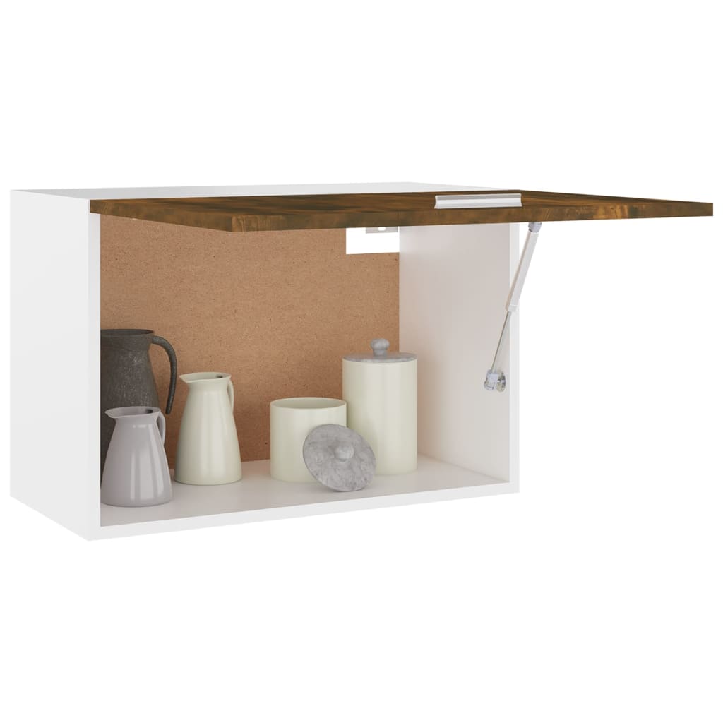 Vegghengt skap "Lyon" røkt eik 60x31x40 cm konstruert tre