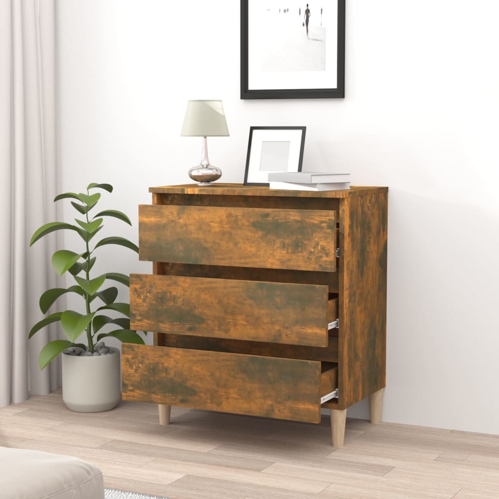 Skjenk røkt eik 60x35x69 cm konstruert tre