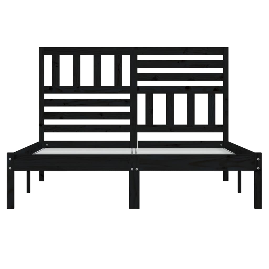 Sengeramme svart heltre furu 140x190 cm