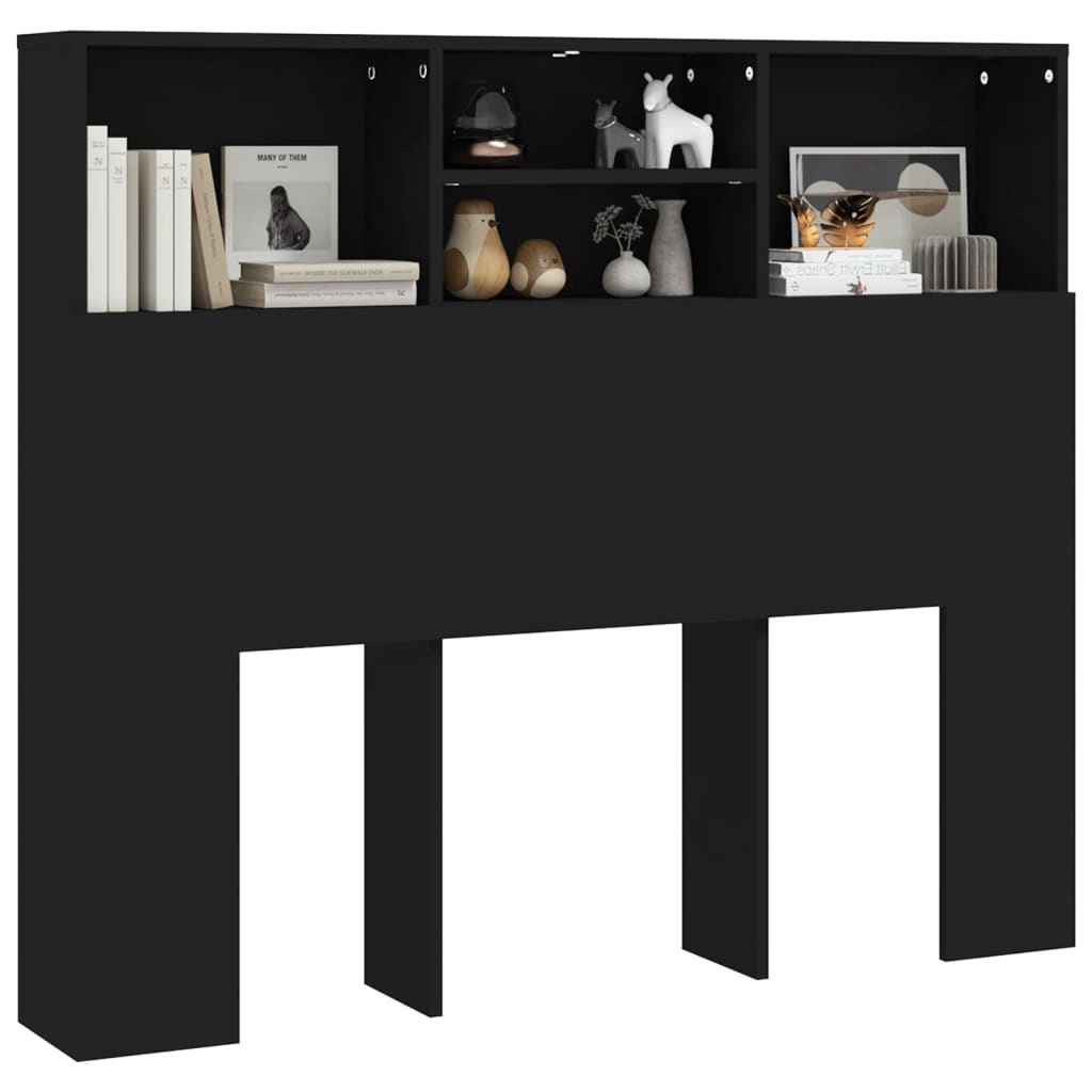 Sengegavlskap svart 120x19x103,5 cm