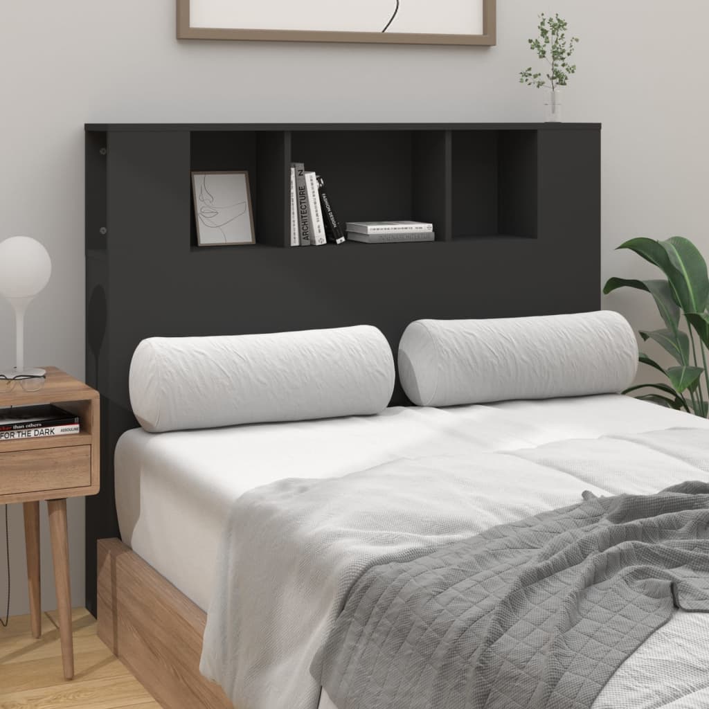 Sengegavlskap svart 120x18,5x102,5 cm