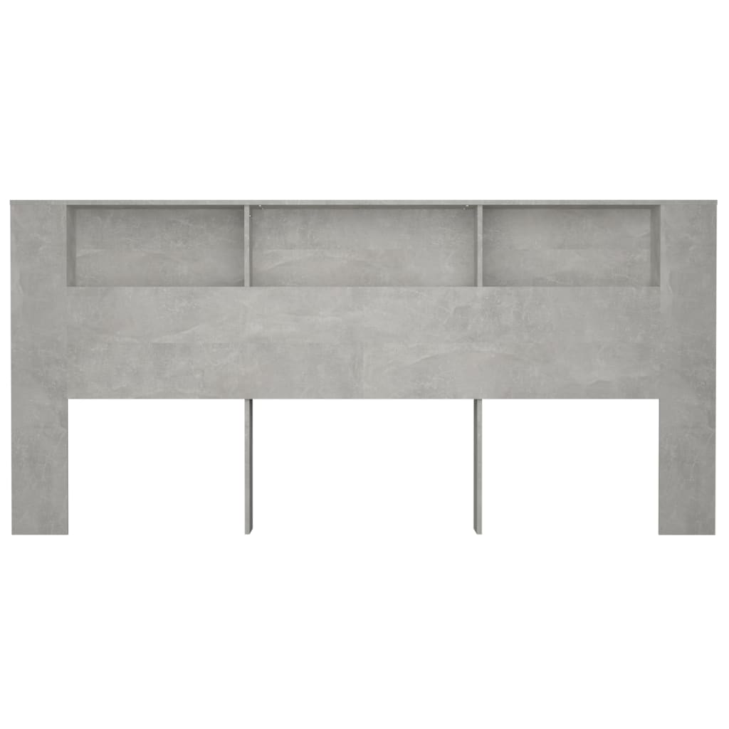 Sengegavlskap betonggrå 220x18,5x104,5 cm