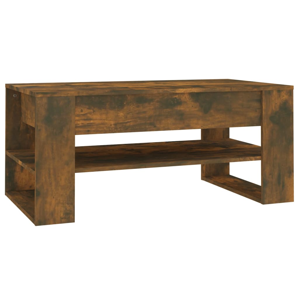 Salongbord røkt eik 102x55x45 cm konstruert tre