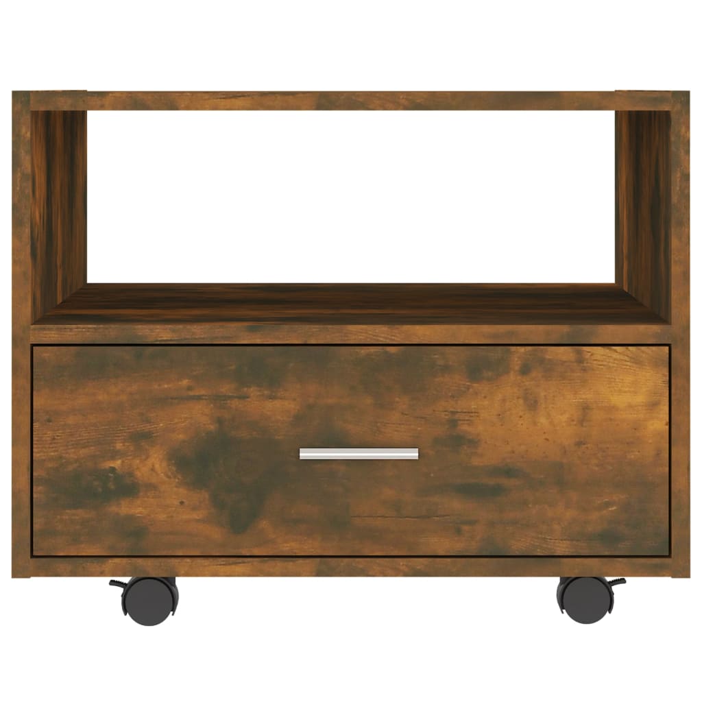 Salongbord røkt eik 55x55x40 cm konstruert tre