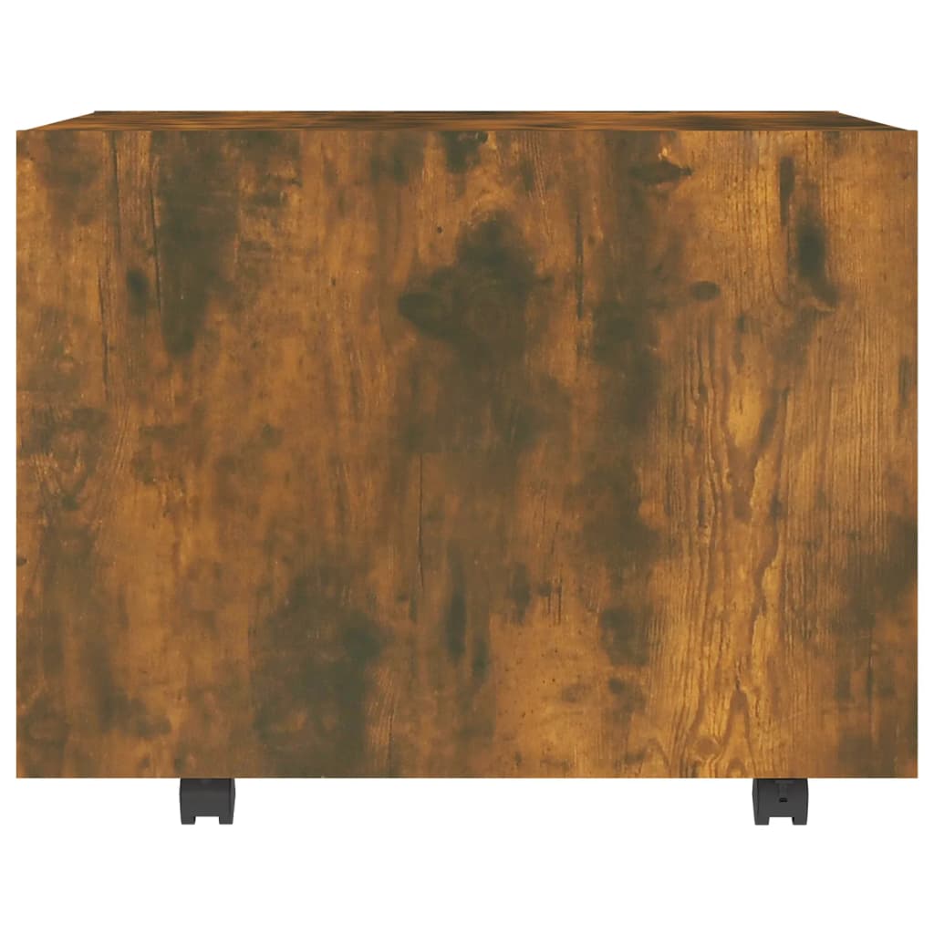 Salongbord røkt eik 55x55x40 cm konstruert tre