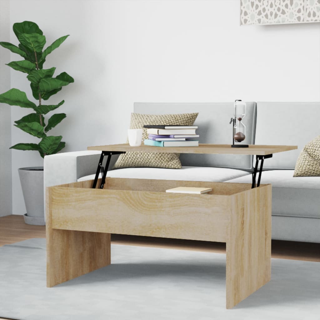 Salongbord sonoma eik 80x50,5x41,5 cm konstruert tre