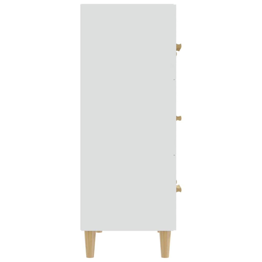 Skjenk hvit 70x34x90 cm konstruert tre