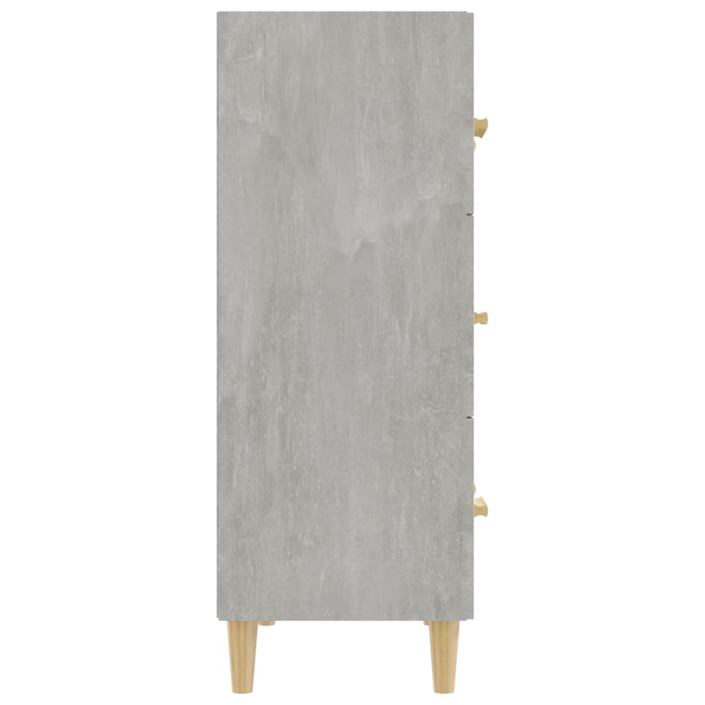 Skjenk betonggrå 70x34x90 cm konstruert tre