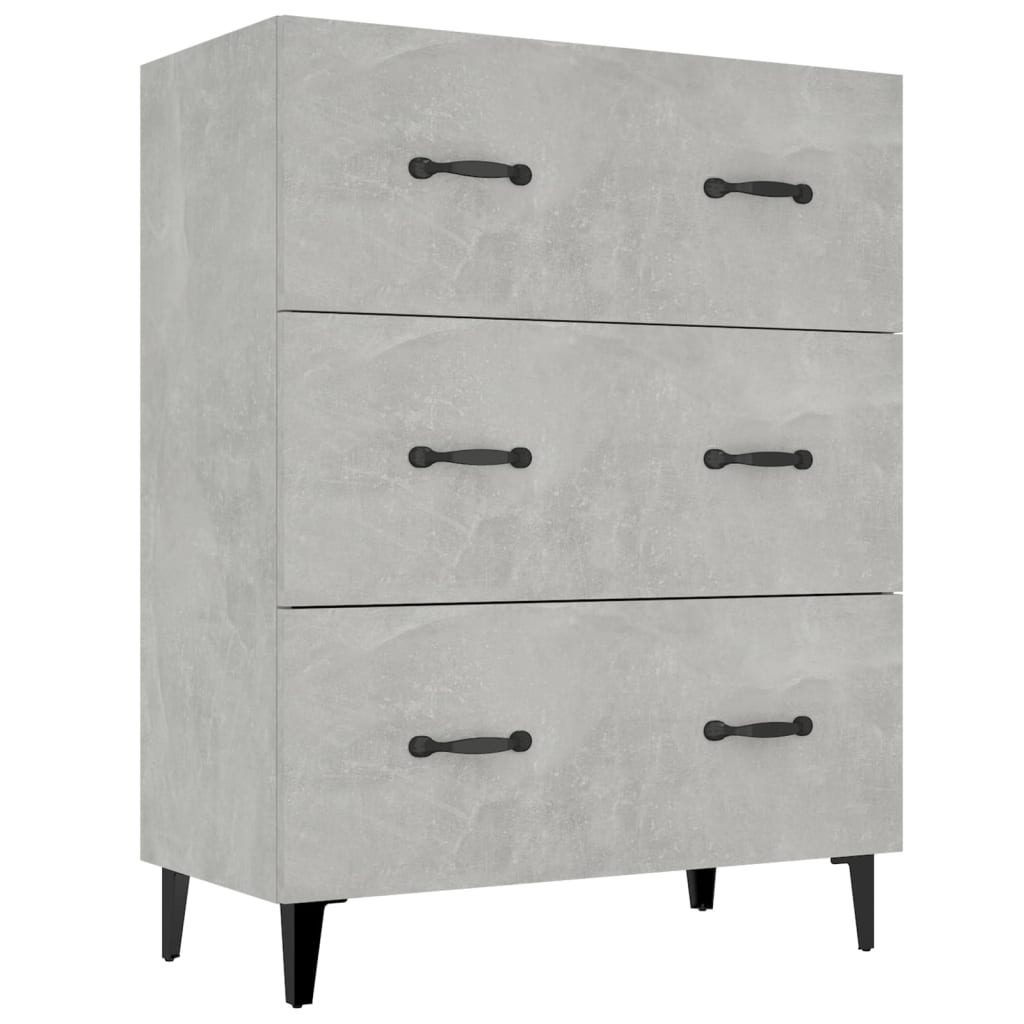 Skjenk betonggrå 69,5x34x90 cm konstruert tre