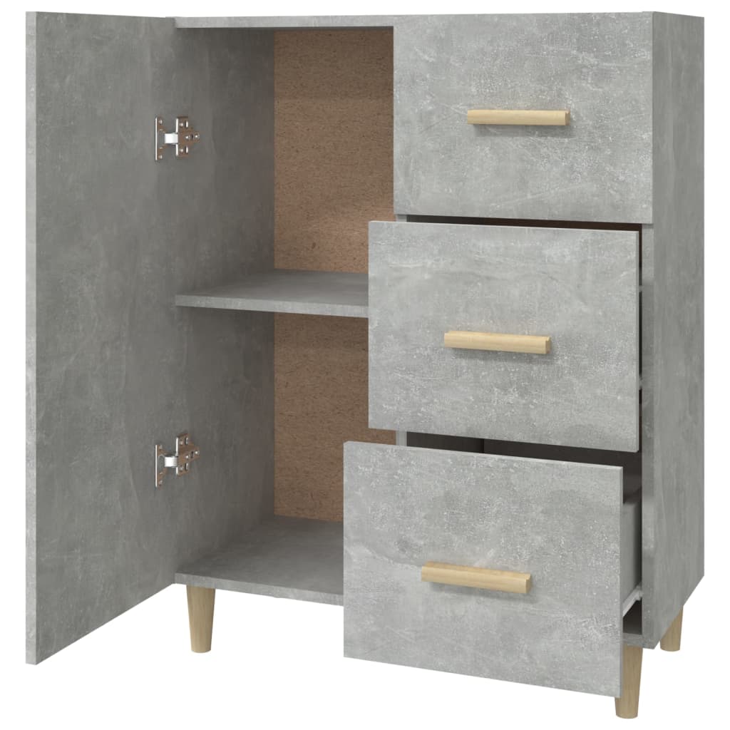 Skjenk betonggrå 69,5x34x90 cm konstruert tre