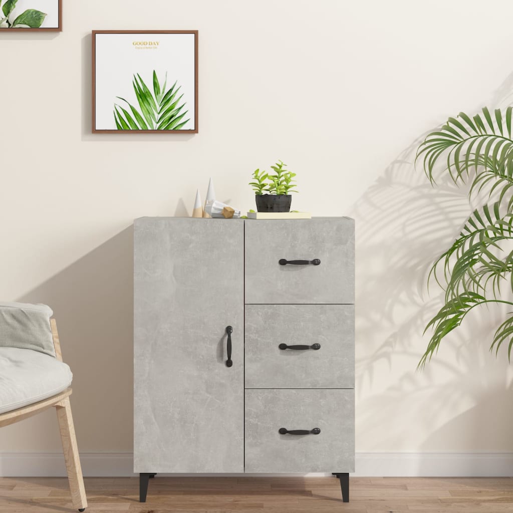 Skjenk betonggrå 69,5x34x90 cm konstruert tre